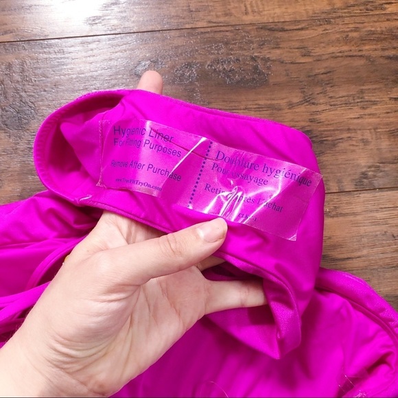 Trina Turk • halter high neck swimsuit one piece orchid flounce fuchsia pink - Picture 13 of 14